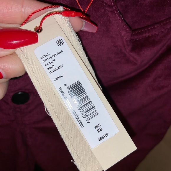 Alice & Olivia STRETCH VELVETHigh Rise Skinny Jeans - Picture 15 of 17